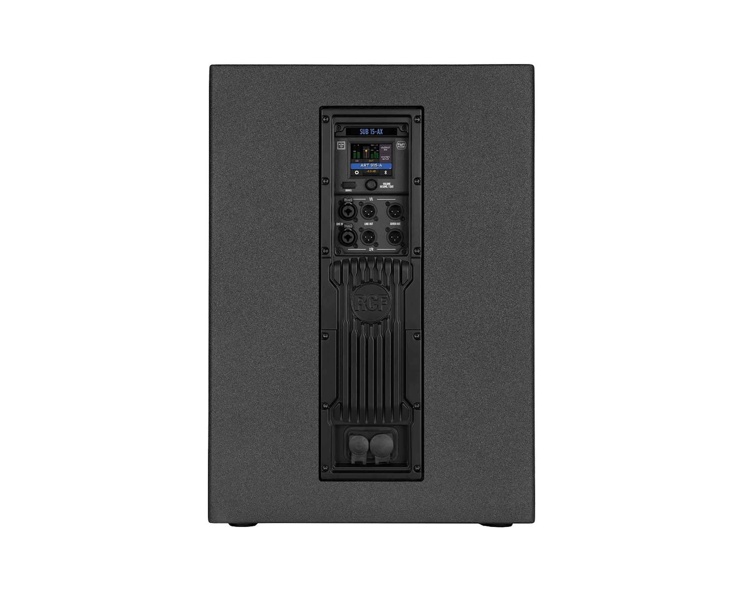 Open Box: RCF SUB15-AX, 2200 Watt Portable 15-Inch High-Power Active Subwoofer with Bluetooth and LiveRemote App - Black by RCF
