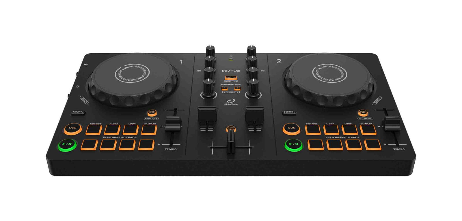 AlphaTheta DDJ-FLX2, Versatile DJ Controller for Rekordbox and Serato - Black by AlphaTheta