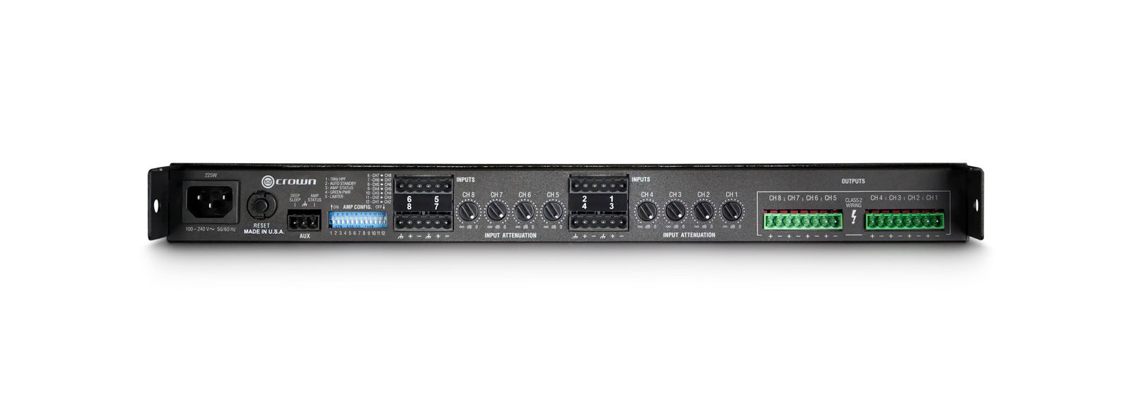 Crown CT8150, 8-Channel Rackmount Power Amplifier - 150 Watt by Crown