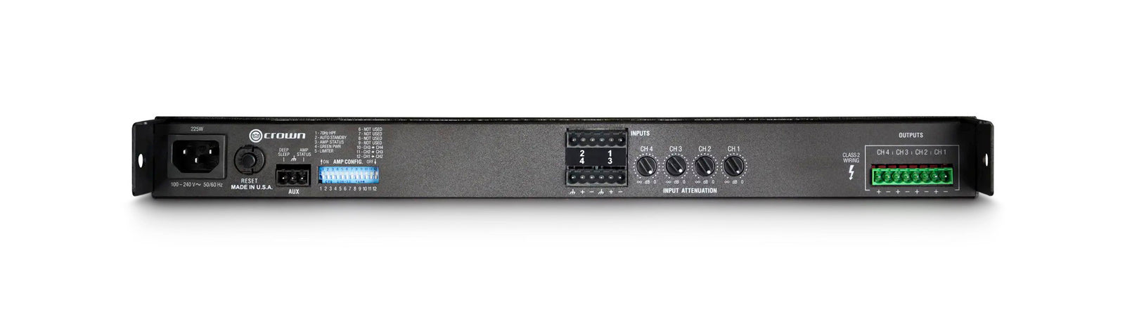 Crown CT8150, 8-Channel Rackmount Power Amplifier - 150 Watt by Crown