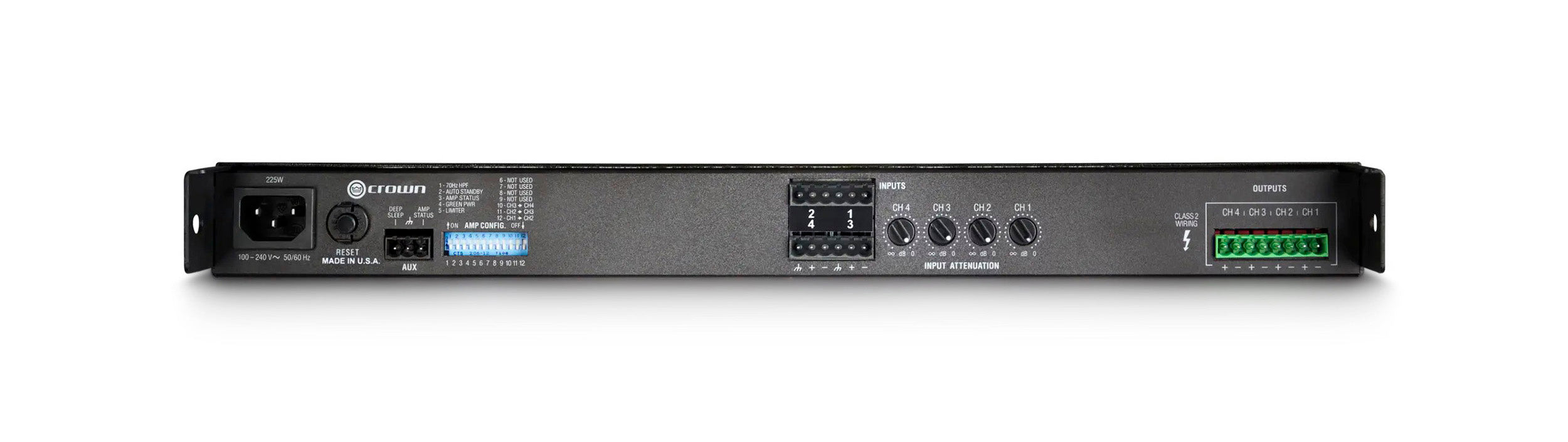 Crown CT8150, 8-Channel Rackmount Power Amplifier - 150 Watt by Crown