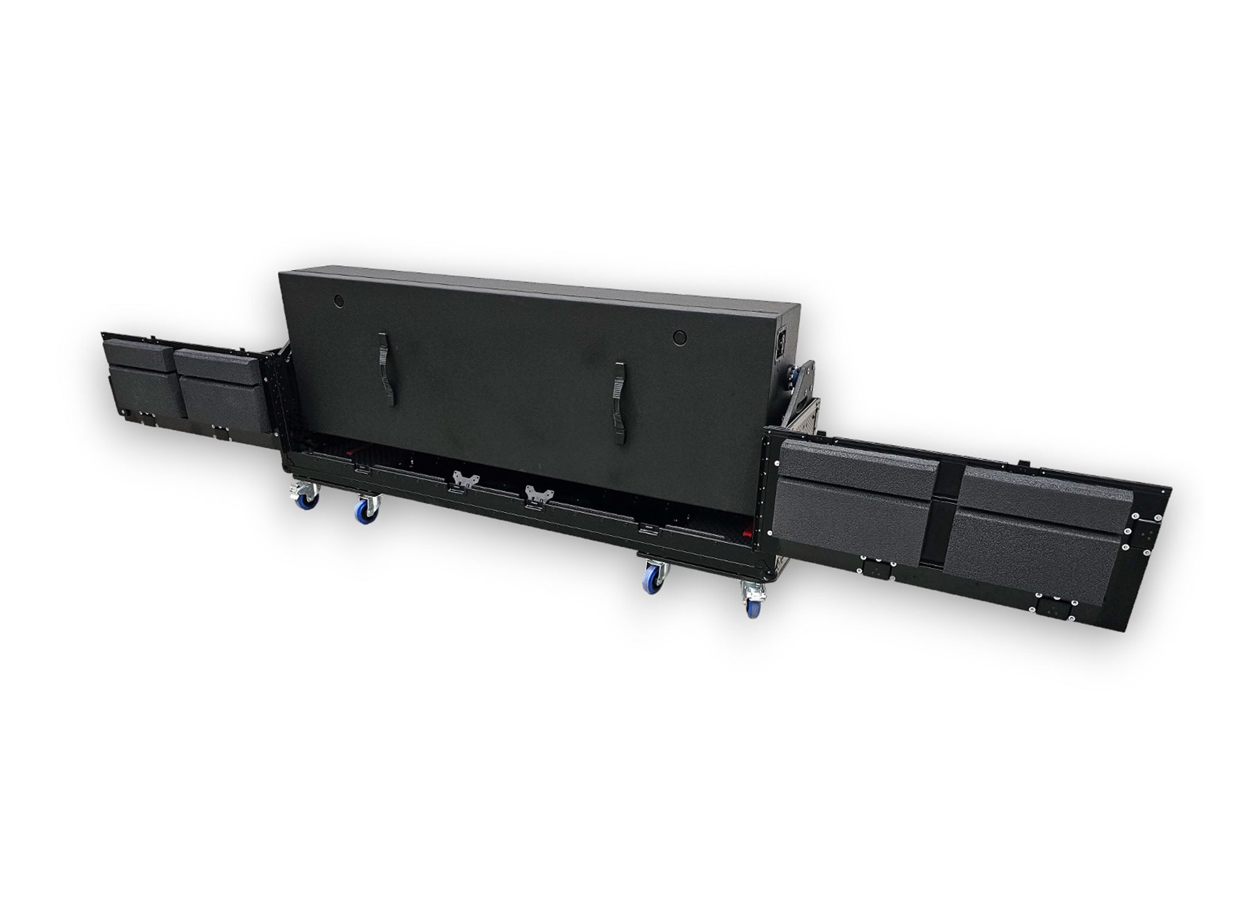 ProX XZF-CDM3KX4V10 BLK Hydraulic Case for 4x Pioneer CDJ3000 + V10 w/Wheels - Flip-Ready Easy Retracting Zcase by ProX Cases