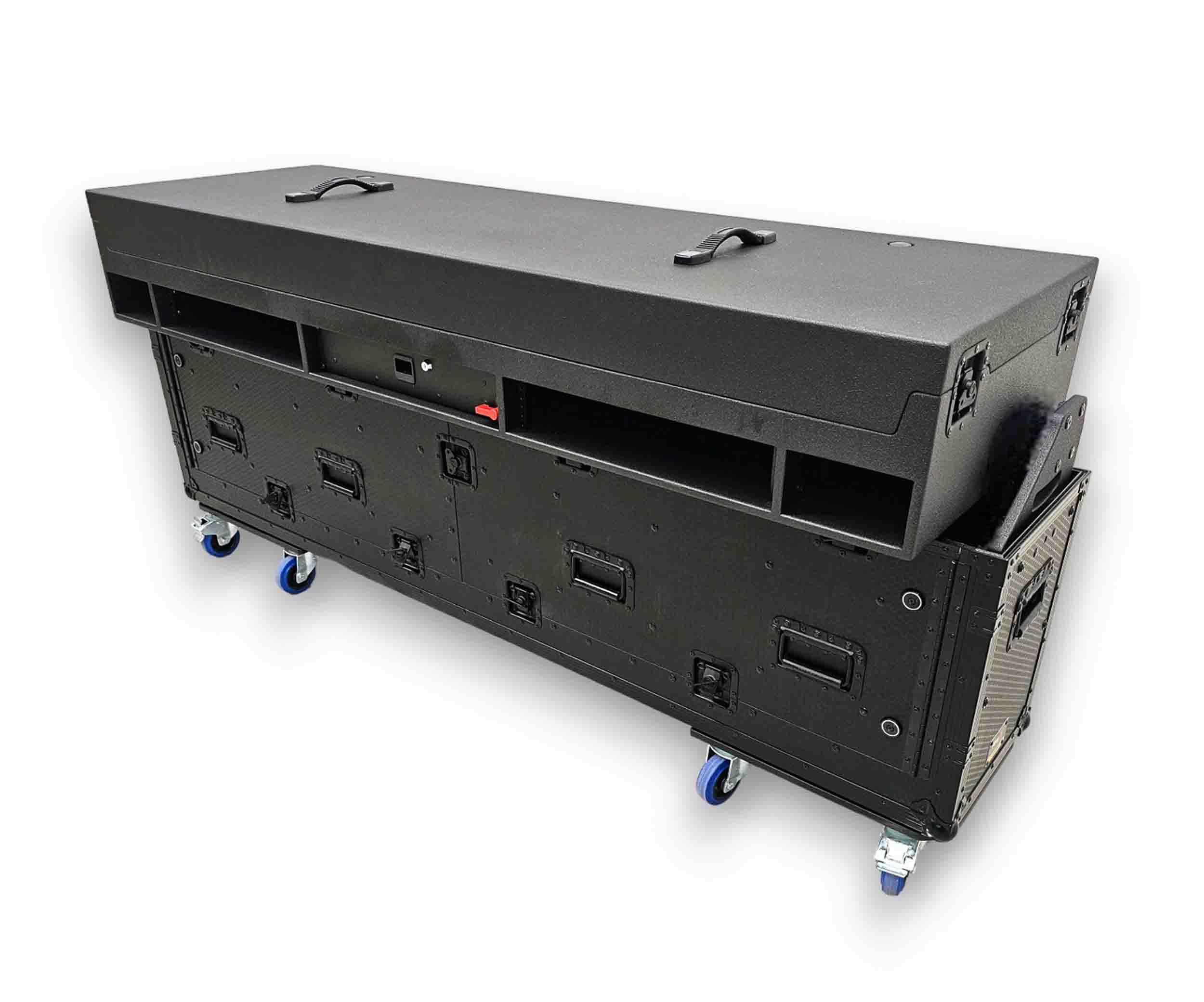 ProX XZF-CDM3KX4V10 BLK Hydraulic Case for 4x Pioneer CDJ3000 + V10 w/Wheels - Flip-Ready Easy Retracting Zcase by ProX Cases