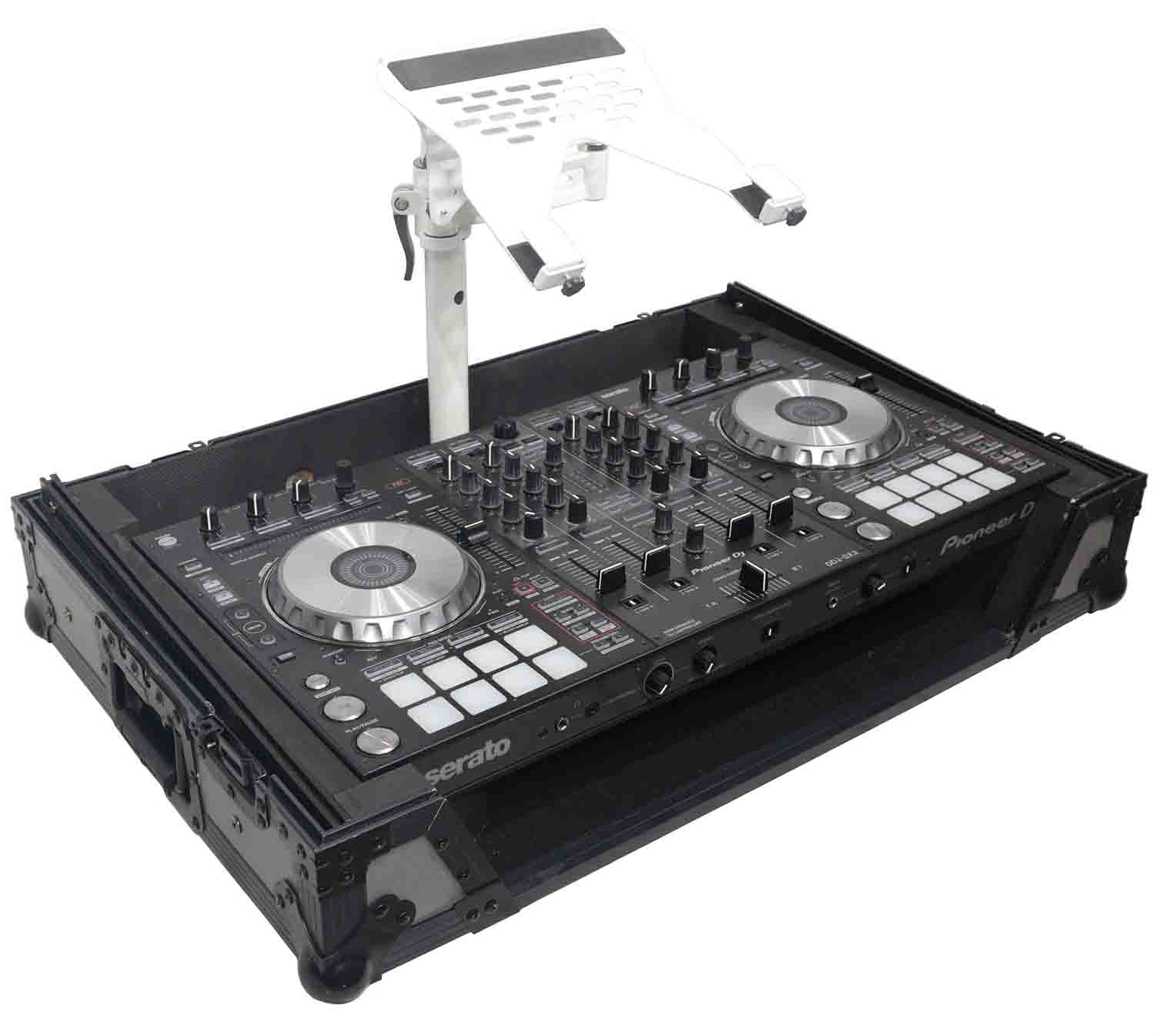 B-Stock: ProX XZF-LTARM PKG WH DJ Package, Articulating Laptop Tray Arm with Shelf and Pole for Control Tower