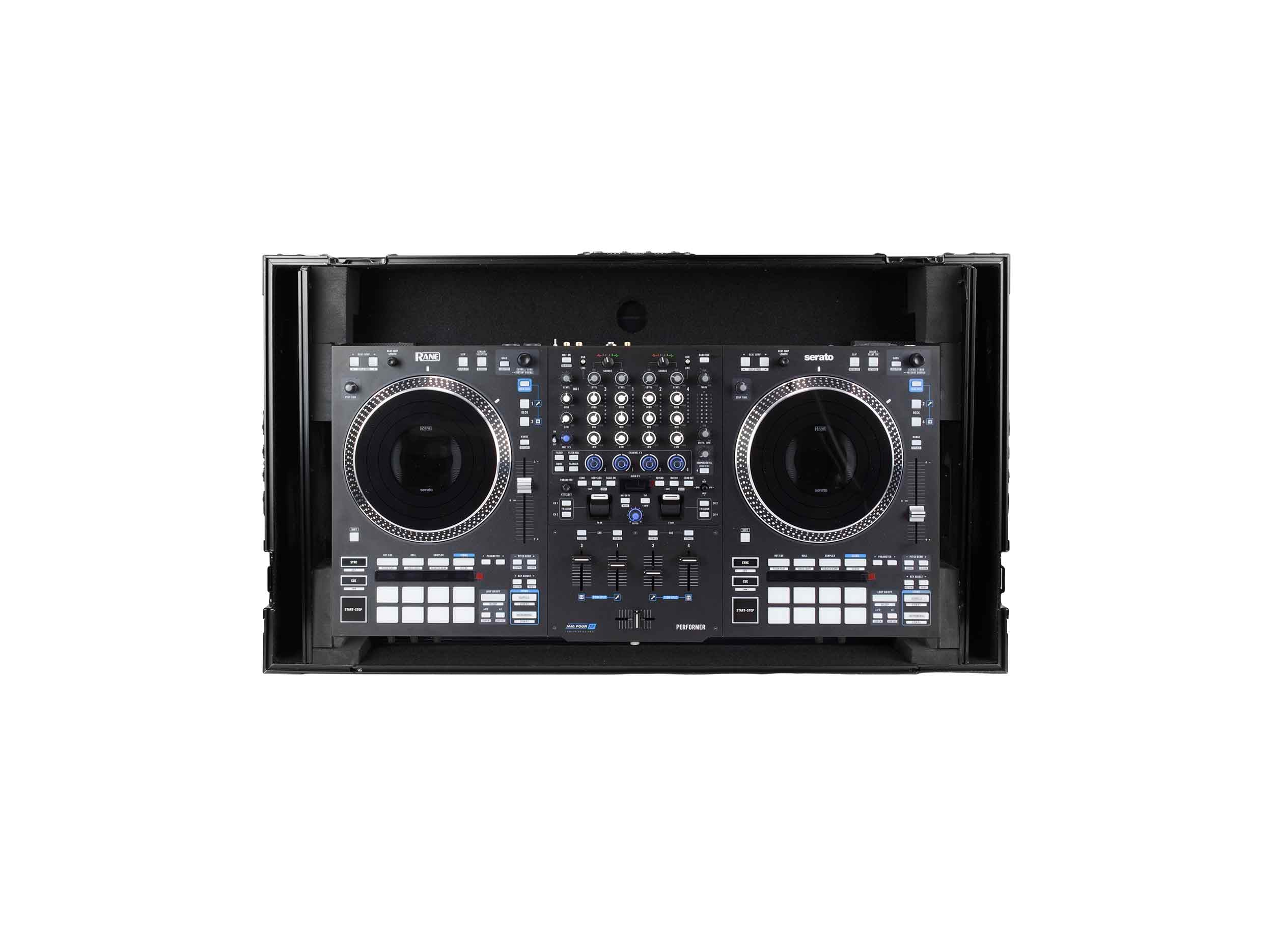 B-Stock: Odyssey FZGSPERFORMERW1BL, Black Label 1U Flight Case for RANE PERFORMER with Glide Style Laptop Platform and Wheels