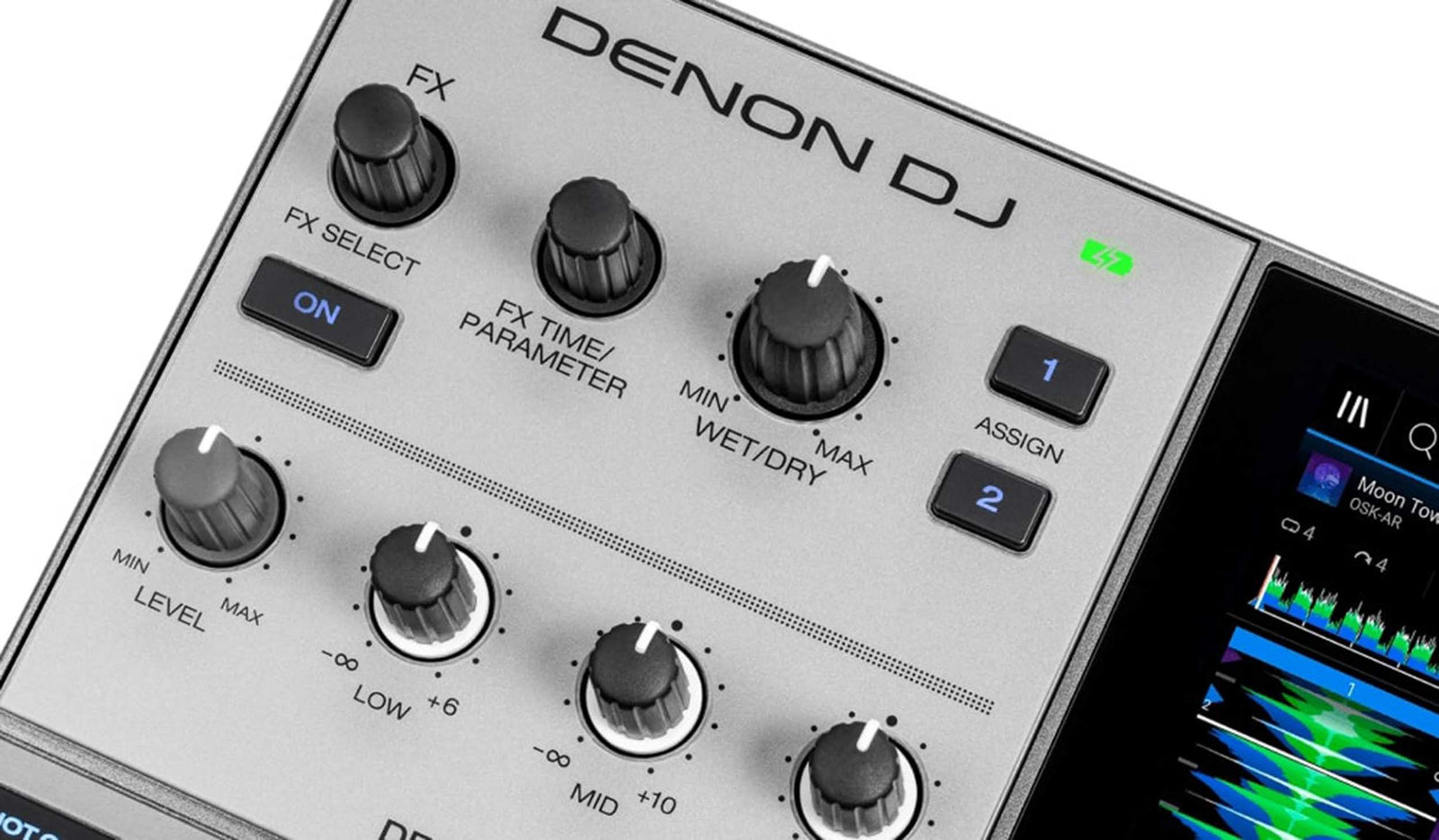 Denon DJ Prime GO+ Standalone 2-Deck Rechargeable Smart DJ Console with 7-Inch Touchscreen by Denon DJ