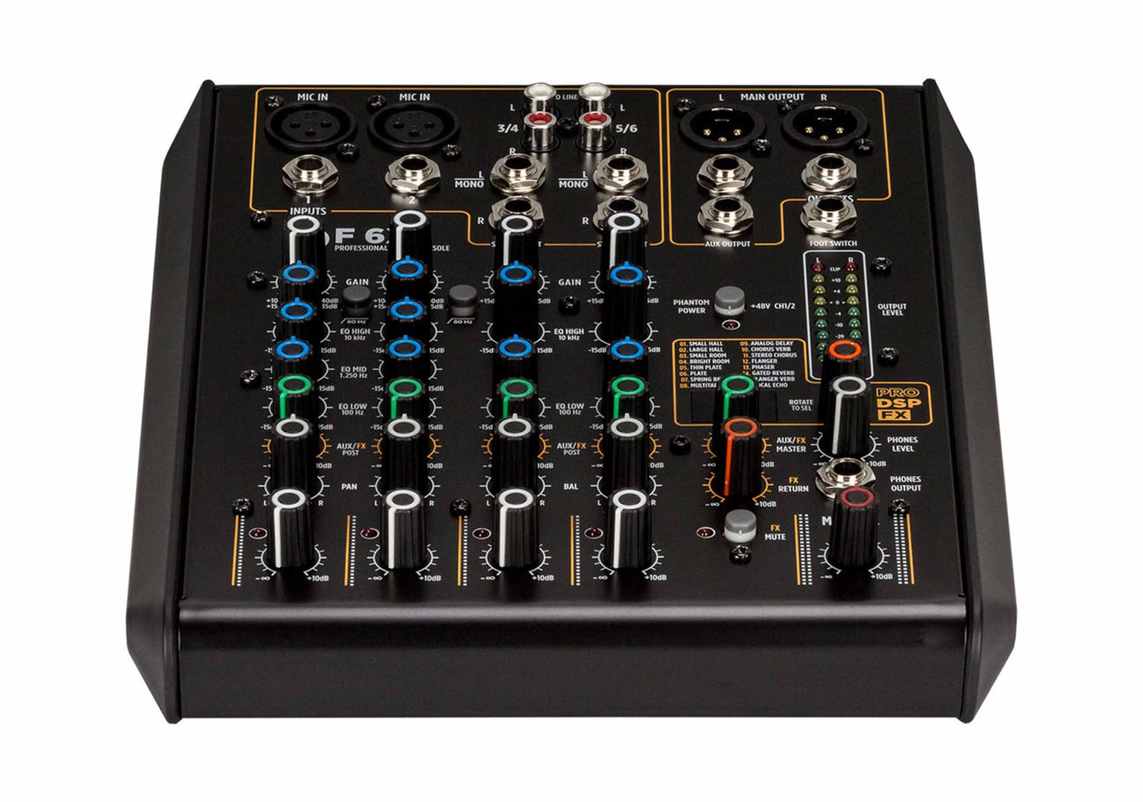 RCF F6-X, 6-Channel Mixer with Multi-FX by RCF