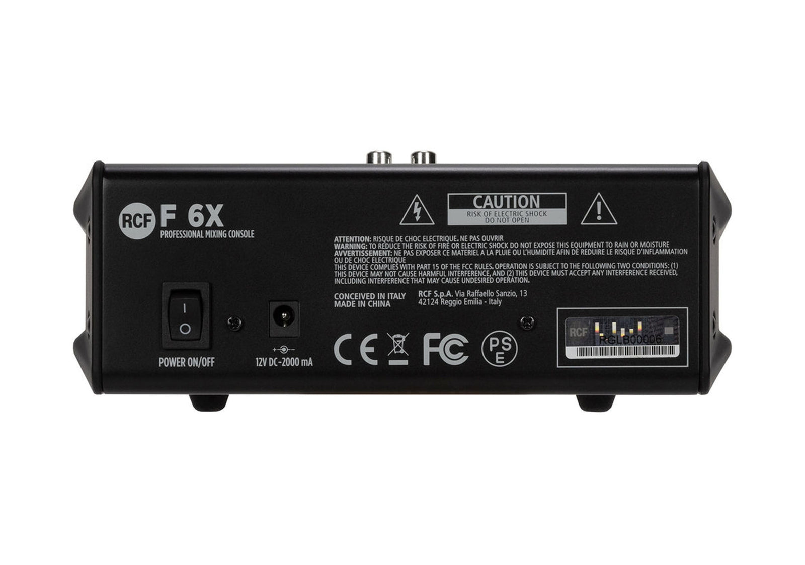 RCF F6-X, 6-Channel Mixer with Multi-FX by RCF