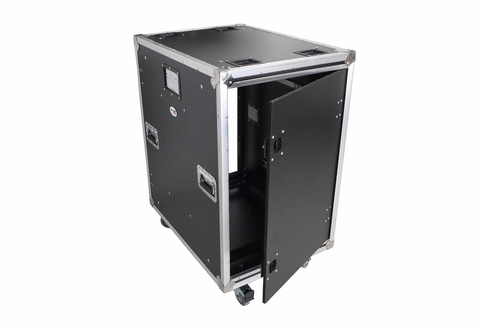 ProX XS-18USLAM24, 24-Inch Vertical Shock Mount Case with Sliding Doors and Caster Wheels - 18 Units by ProX Cases