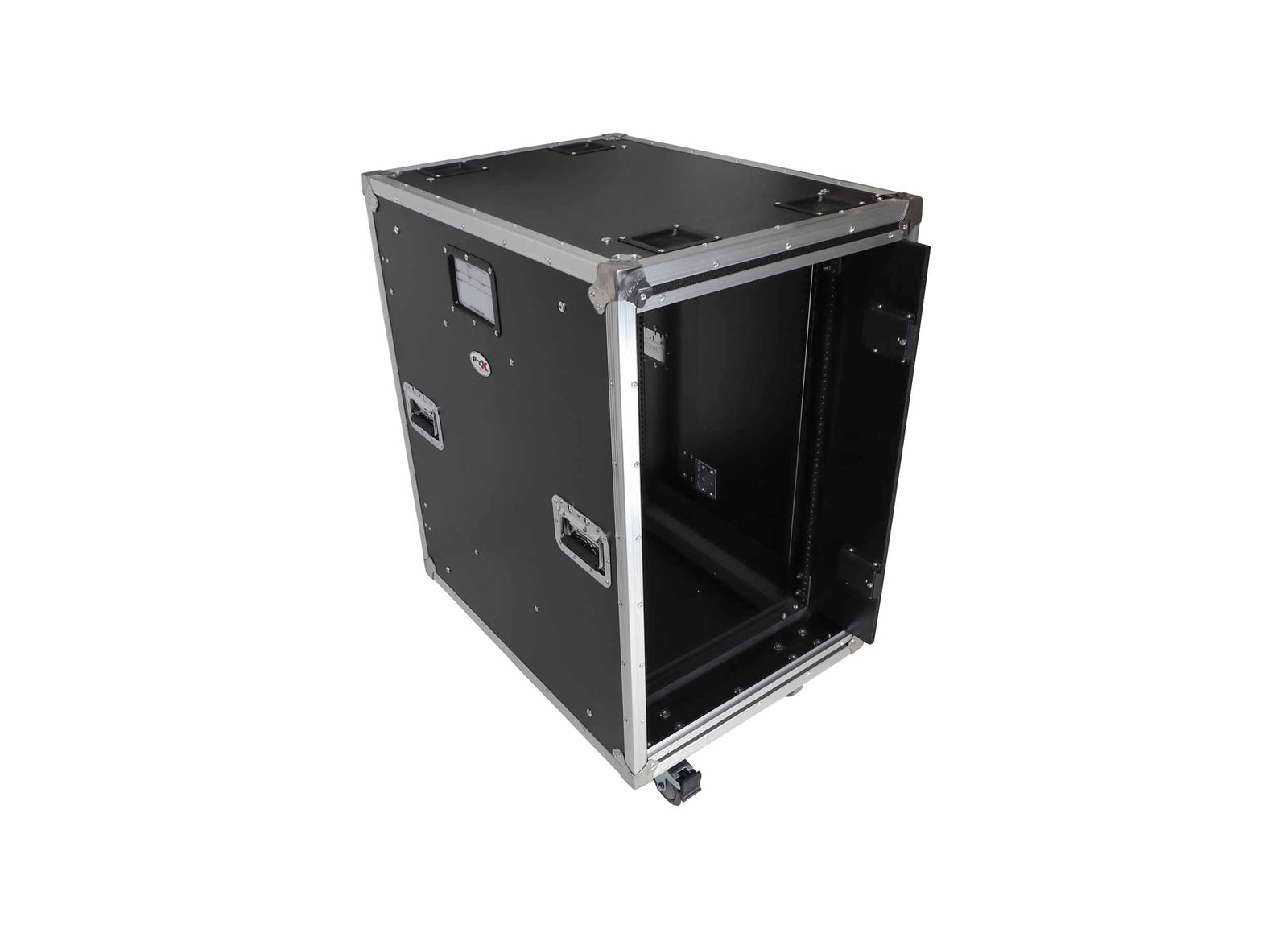 ProX XS-18USLAM24, 24-Inch Vertical Shock Mount Case with Sliding Doors and Caster Wheels - 18 Units by ProX Cases