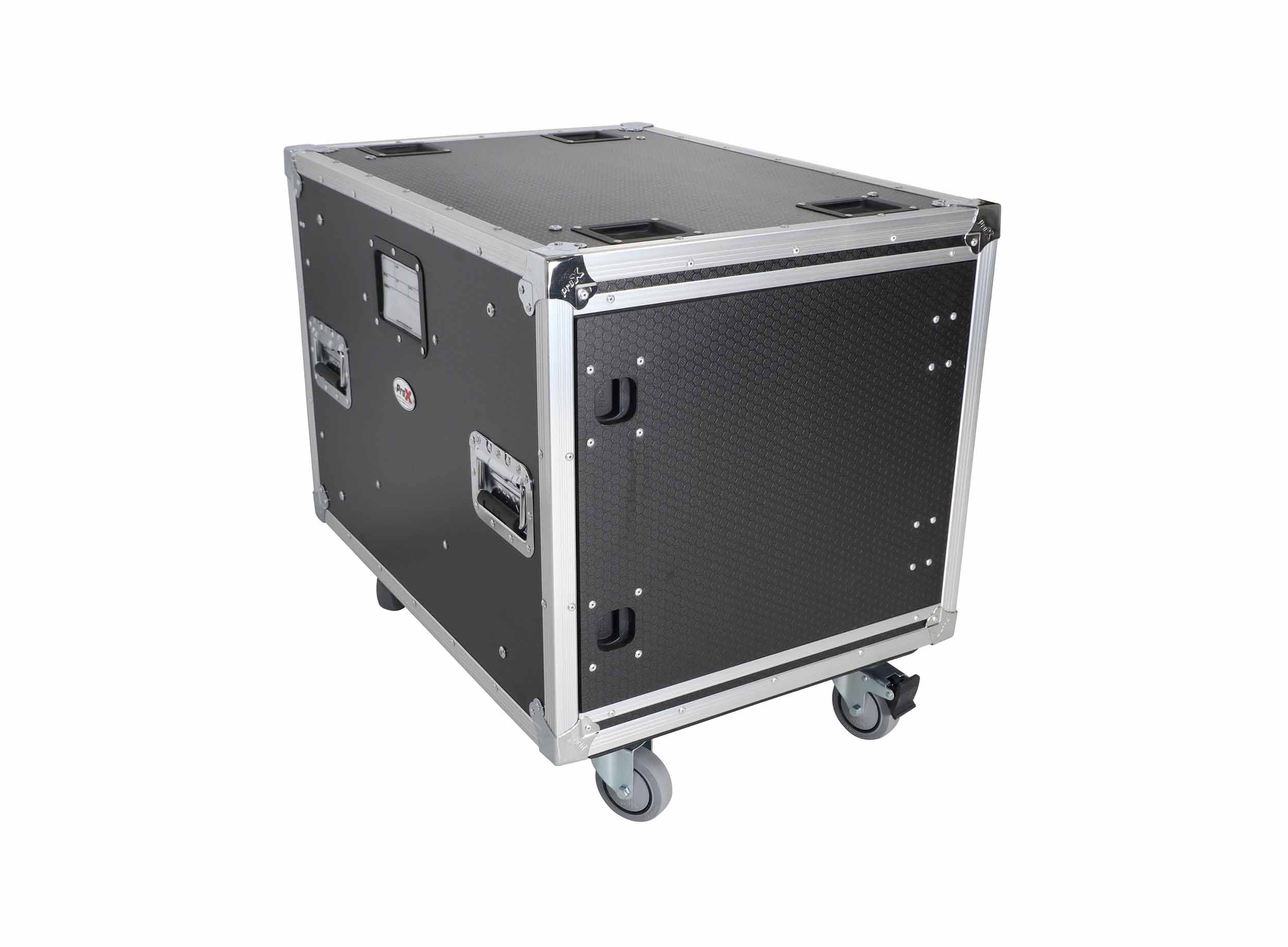 ProX XS-10USLAM24, 24-Inch Vertical Shock Mount Case with Sliding Doors and Caster Wheels - 10 Units by ProX Cases