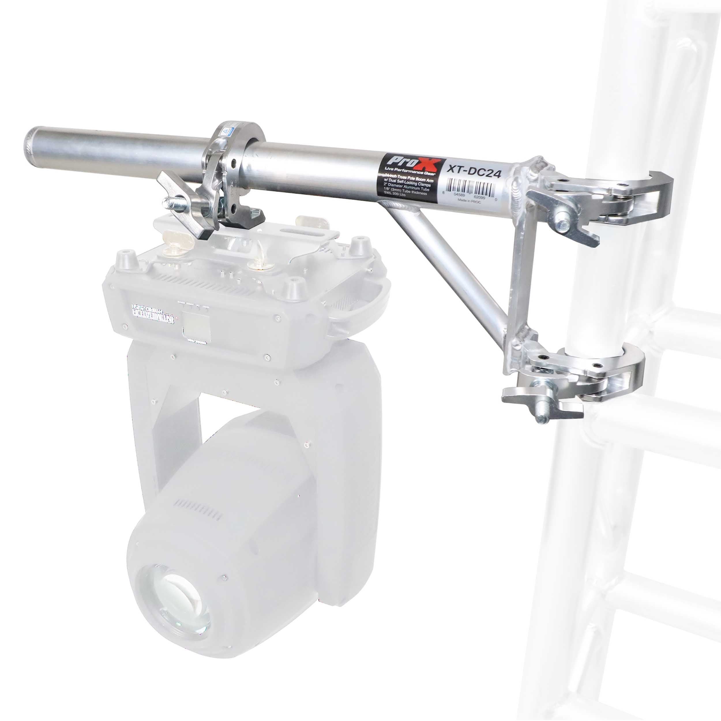 ProX XT-DC24 Truss Arm Extension Pole with Dual Self-Locking Clamps for Moving Heads - 24 Inch by ProX Cases
