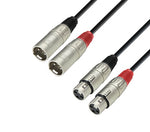 Adam Hall 3 STAR TMF 0600, 2 XLR Female to 2 XLR Male Twin Cable - 6 Meter by Adam Hall