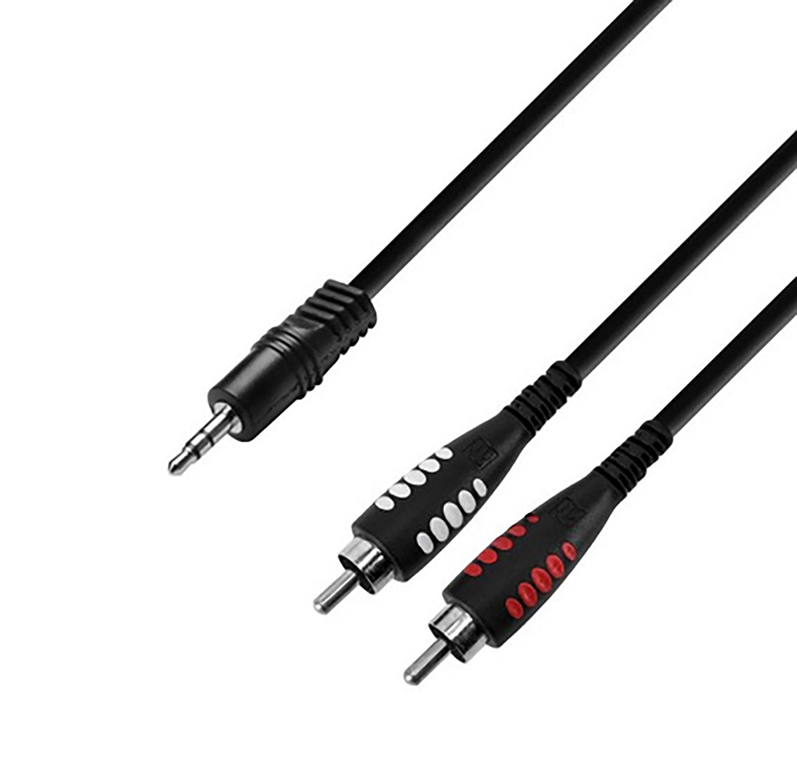 Adam Hall 3 STAR YWCC 0100, 2 RCA to Minijack Y-Cable - 1 Meter by Adam Hall