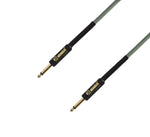 Adam Hall 4 STAR IPP 0600 GRN, Green Nylon Jacket Instrument Cable with Jack TS Connector - 6 Meter by Adam Hall