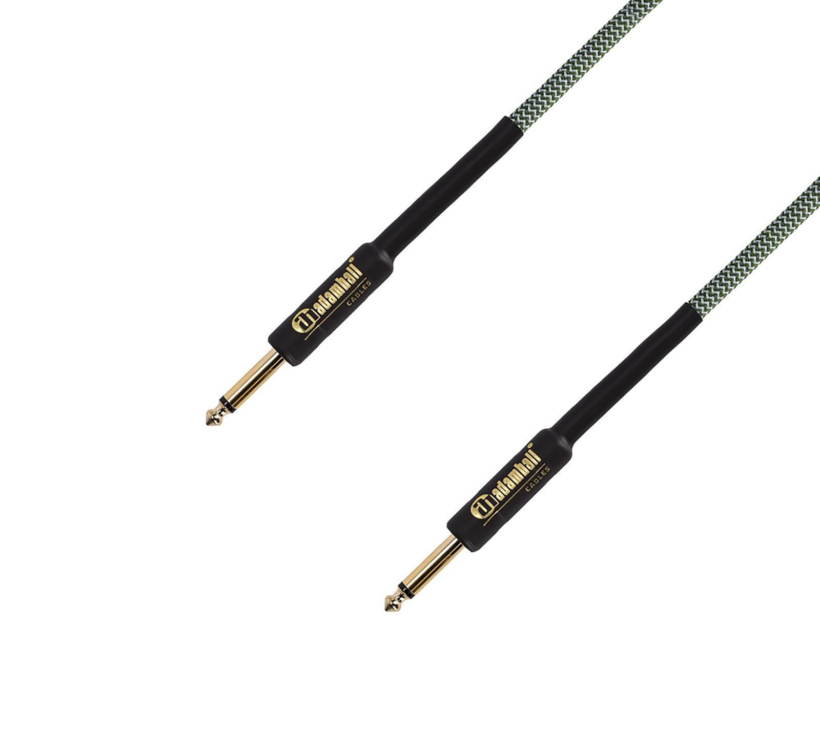 Adam Hall 4 STAR IPP 0600 GRN, Green Nylon Jacket Instrument Cable with Jack TS Connector - 6 Meter by Adam Hall