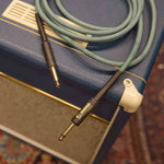 Adam Hall 4 STAR IPP 0600 GRN, Green Nylon Jacket Instrument Cable with Jack TS Connector - 6 Meter by Adam Hall