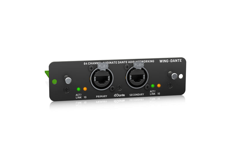 Behringer WING-DANTE Expansion Card for 64x64-Channel Audinate Dante AoIP Networking by Behringer
