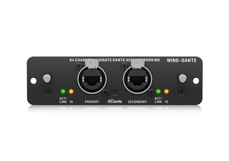 Behringer WING-DANTE Expansion Card for 64x64-Channel Audinate Dante AoIP Networking by Behringer