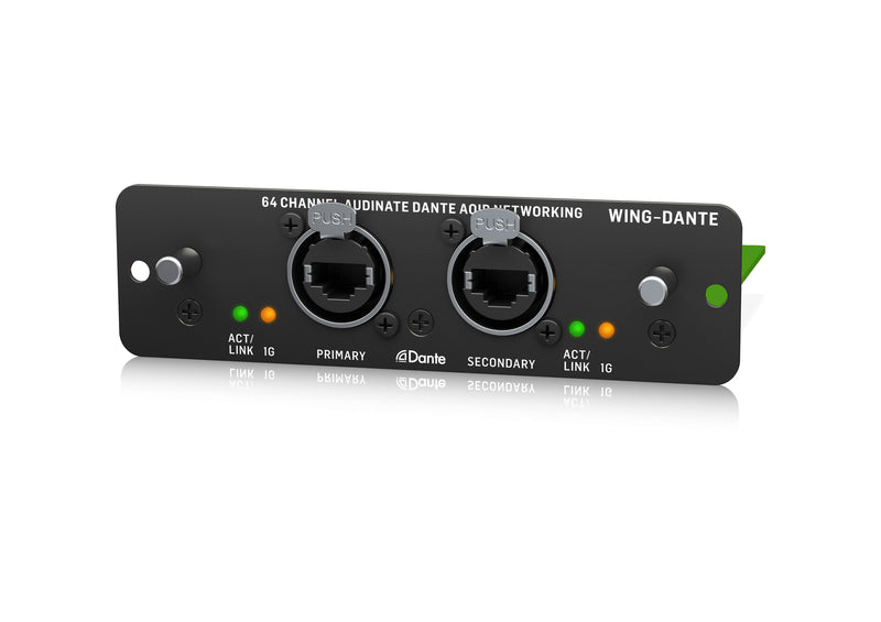 Behringer WING-DANTE Expansion Card for 64x64-Channel Audinate Dante AoIP Networking by Behringer