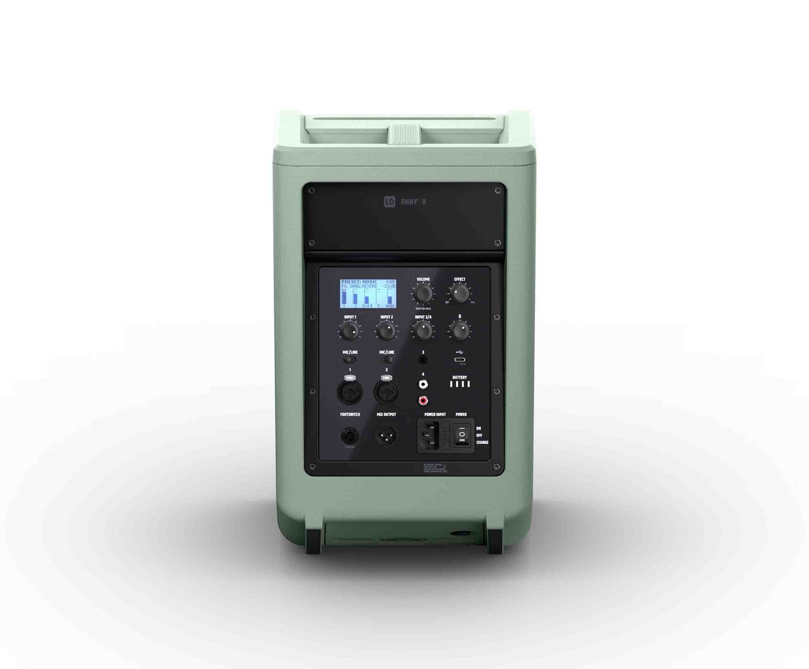 B-Stock: LD Systems LDS-ANNY8GN(US) Portable Battery-Powered Bluetooth PA Loudspeaker with Mixer - Adventure Green by LD Systems