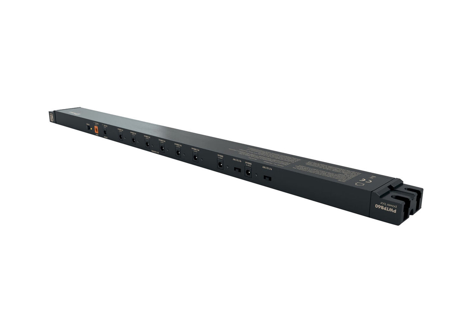 PLAMER PPEDALBAY60PB Pedal Board with Integrated Power Supply by Palmer
