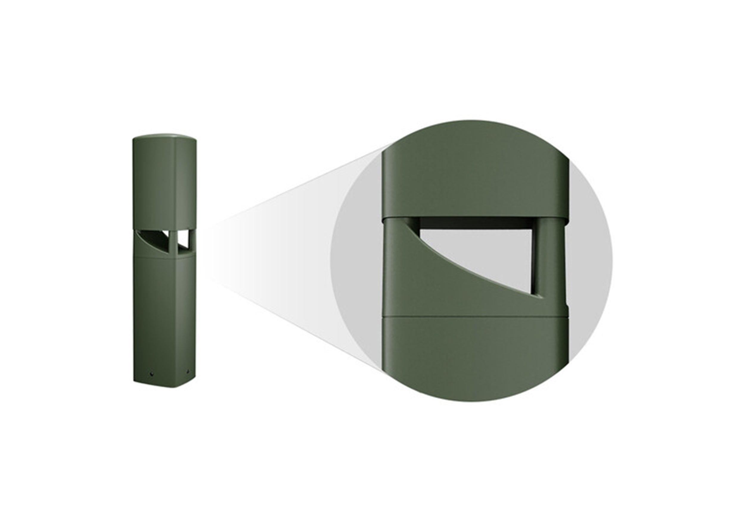 QSC AD-DWL.180 2-Way Direct Weather Landscape Bollard 5.25-Inches Loudspeaker - Green by QSC