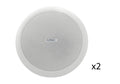 QSC AC-C2T-LP Acoustic Coverage 2.75" 2-Way, Low-Profile Ceiling Loudspeaker - Pair White by QSC