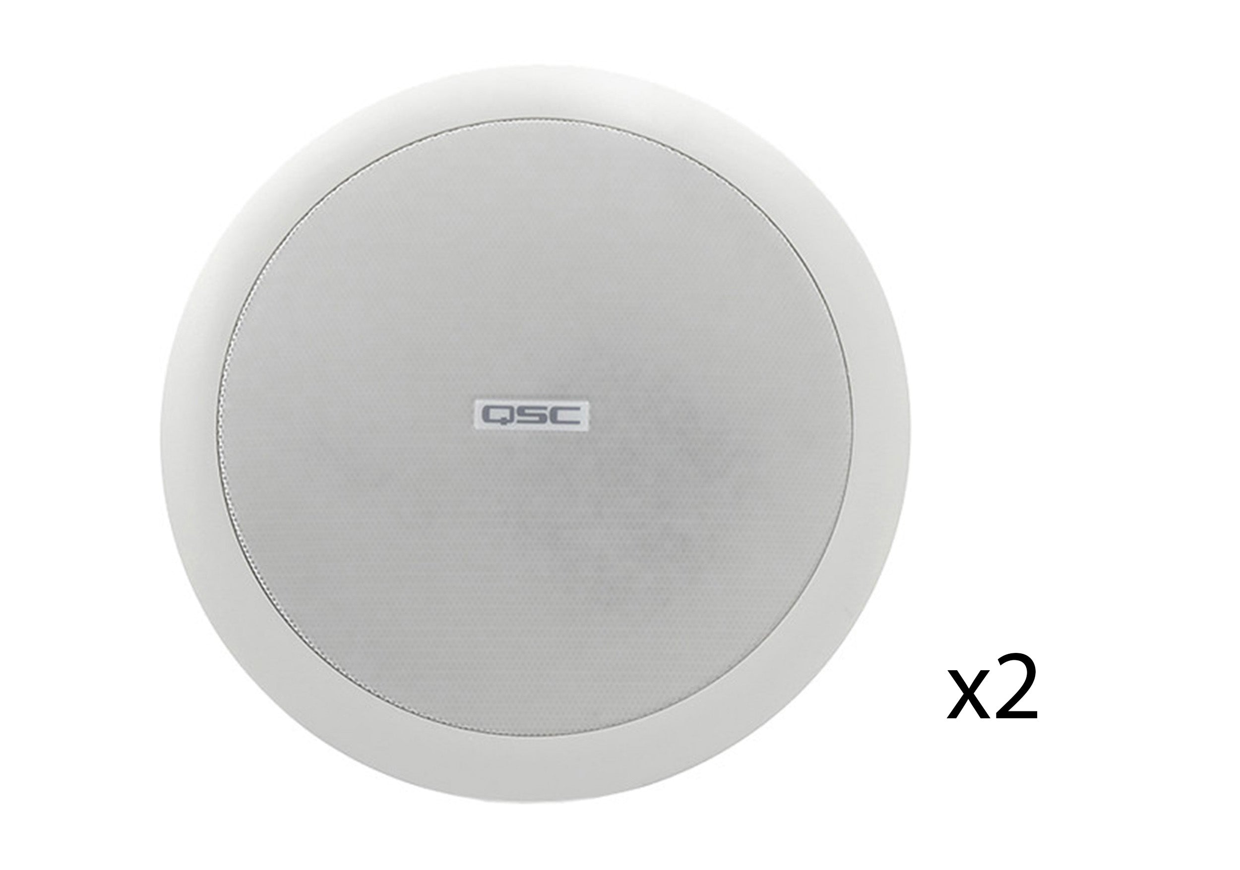 QSC AC-C2T-LP Acoustic Coverage 2.75" 2-Way, Low-Profile Ceiling Loudspeaker - Pair White by QSC