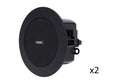 QSC AD-C.SAT-BK 2.75-Inch Small Format Ceiling Satellite Loudspeaker - Pair Black by QSC