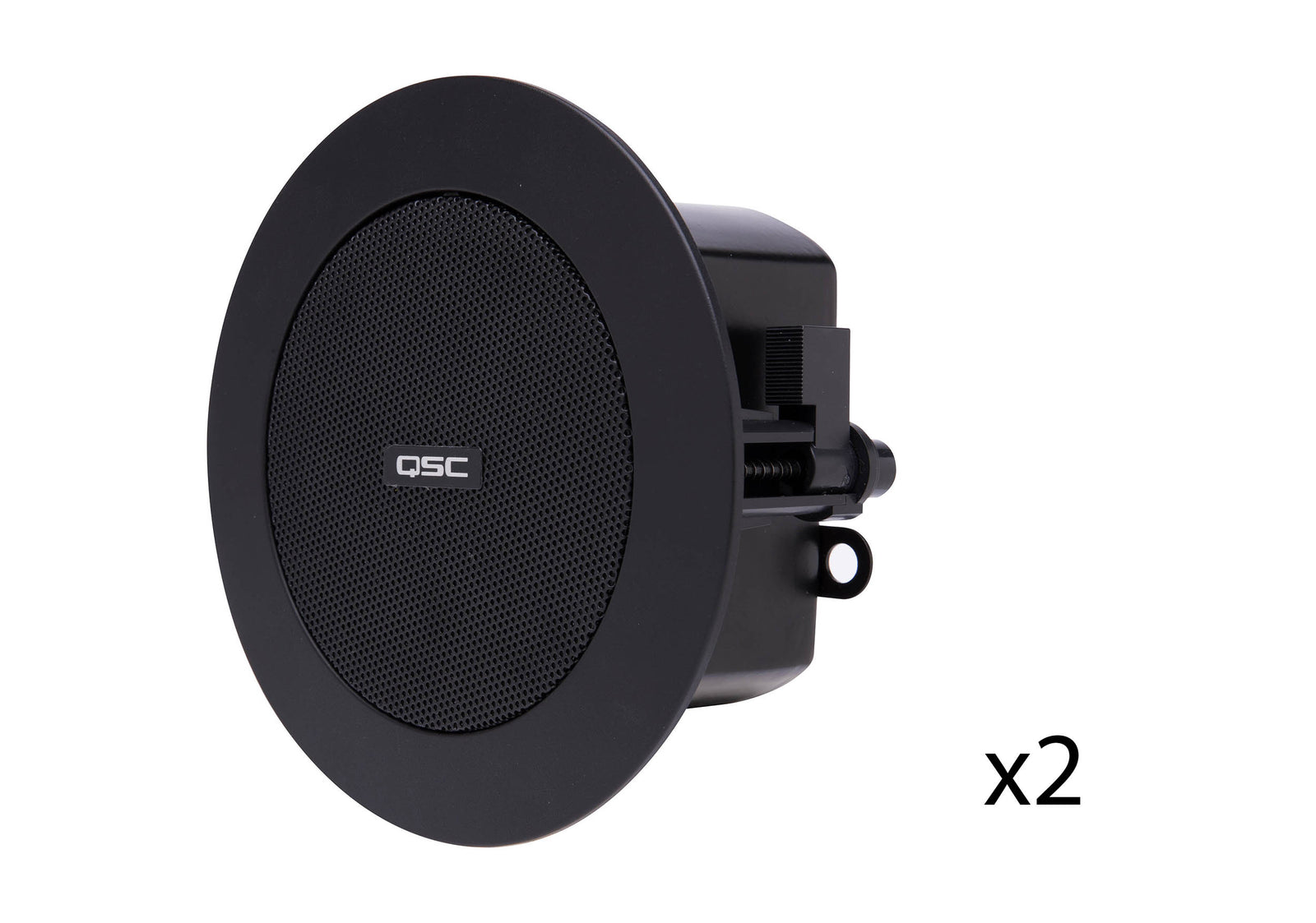 QSC AD-C.SAT-BK 2.75-Inch Small Format Ceiling Satellite Loudspeaker - Pair Black by QSC