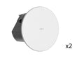 QSC AD-C4T-ZB-WH Acoustic Design 4.5" 2-Way Zero-Bezel Ceiling Loudspeaker - Pair White by QSC