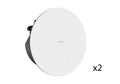 QSC AD-C4T-LPZB-WH, Acoustic Design 4.5" 2-Way Low-Profile Zero-Bezel Ceiling Loudspeaker - Pair White by QSC