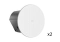 QSC AD-C6T-ZB-WH, Acoustic Design 6.5" 2-Way Zero-Bezel Ceiling Loudspeaker - Pair White by QSC