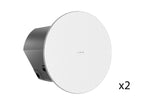 QSC AD-C6T-ZB-WH, Acoustic Design 6.5" 2-Way Zero-Bezel Ceiling Loudspeaker - Pair White by QSC