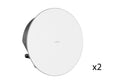 QSC AD-C6T-LPZB-WH, Acoustic Design 6.5" 2-Way Low-Profile Zero-Bezel Ceiling Loudspeaker - Pair White by QSC