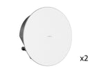 QSC AD-C6T-LPZB-WH, Acoustic Design 6.5" 2-Way Low-Profile Zero-Bezel Ceiling Loudspeaker - Pair White by QSC