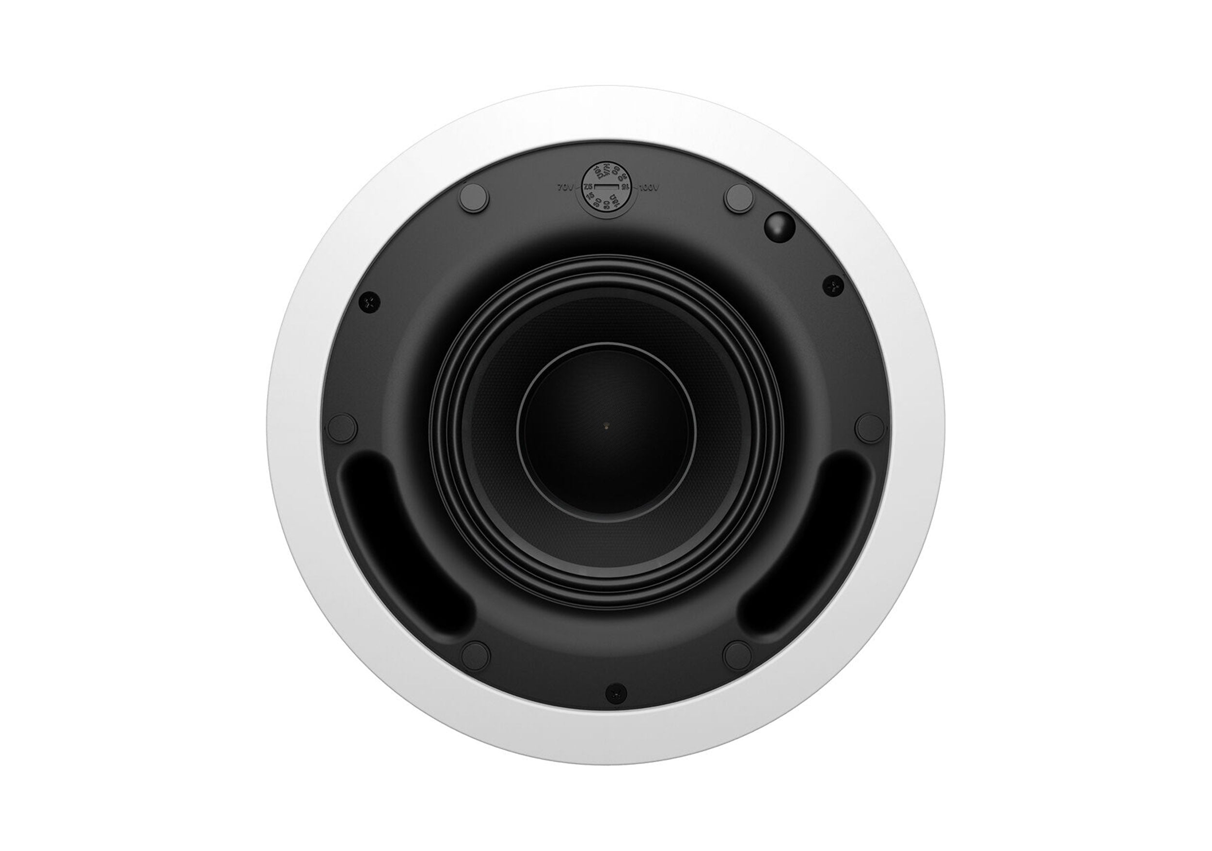 QSC AD-C6T-HP, 6.5 Inch 2-Way High Power and Blind Mount 120 Deg Ceiling Speakers - 70/100V - Pair White by QSC
