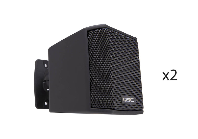 QSC AD-S.SAT-BK, 2.75-Inch Acoustic Design AD-S.SAT Satellite Surface Loudspeaker - Pair Black by QSC