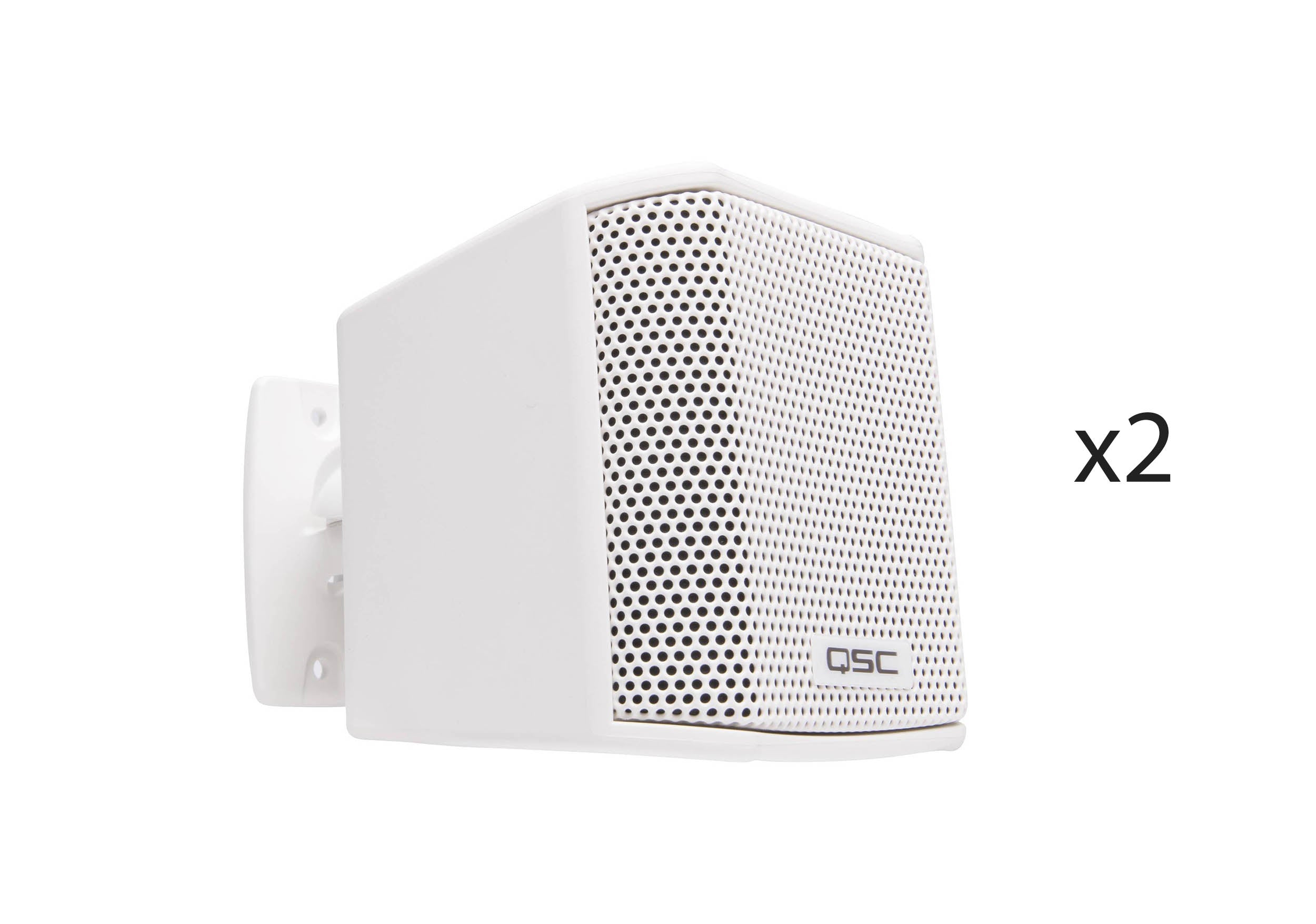 QSC AD-S.SAT-WH Acoustic Design AD-S.SAT Satellite Surface Loudspeaker - Pair White by QSC