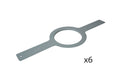 QSC AC-MR4 Flanged Mud Ring Brackets for AC-C4T Loudspeaker - 3 Pair