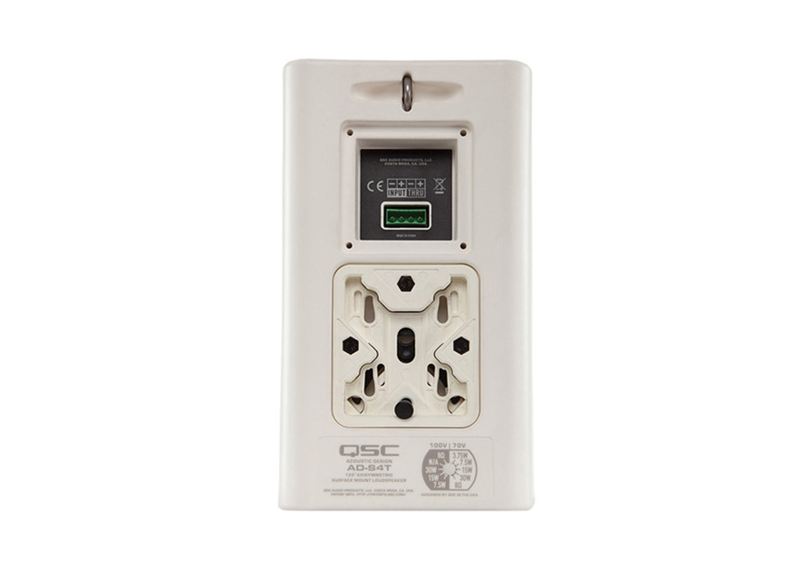 QSC AD-S4T-WH, Acoustic Design Series 4.5" 2-Way 50W Surface-Mount Loudspeaker - Pair White by QSC