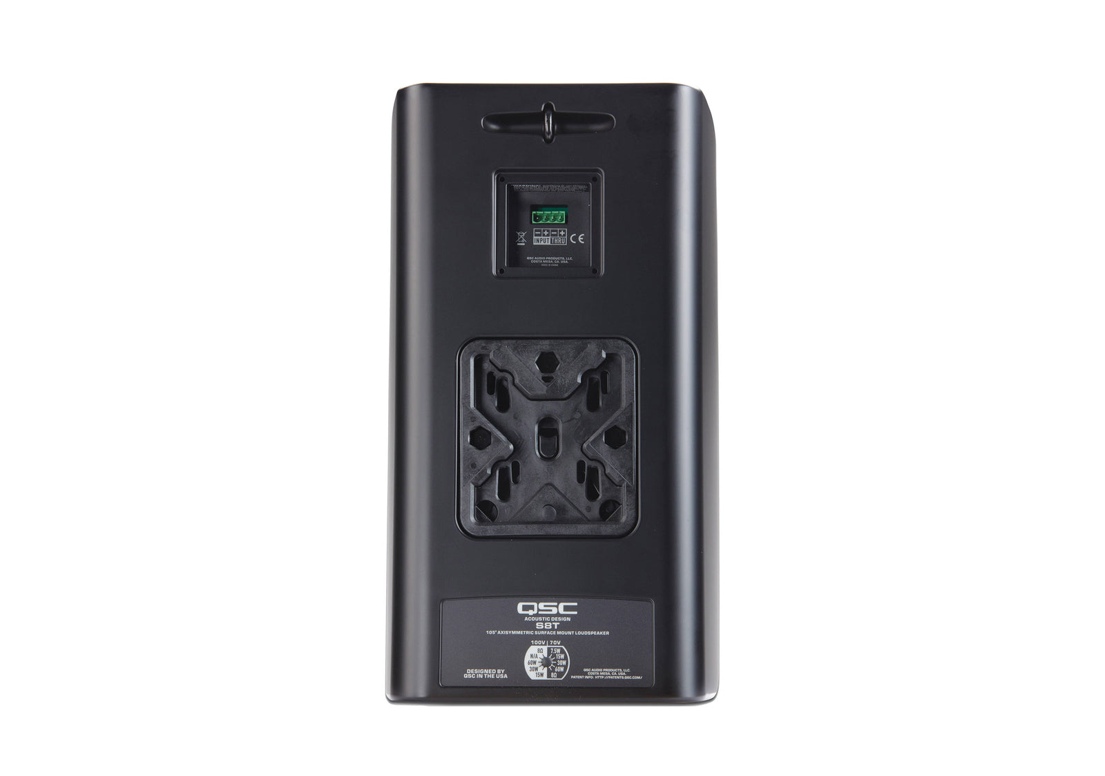 QSC AD-S8T-BK Acoustic Design Series 8" 2-Way 200W Surface-Mount by QSC