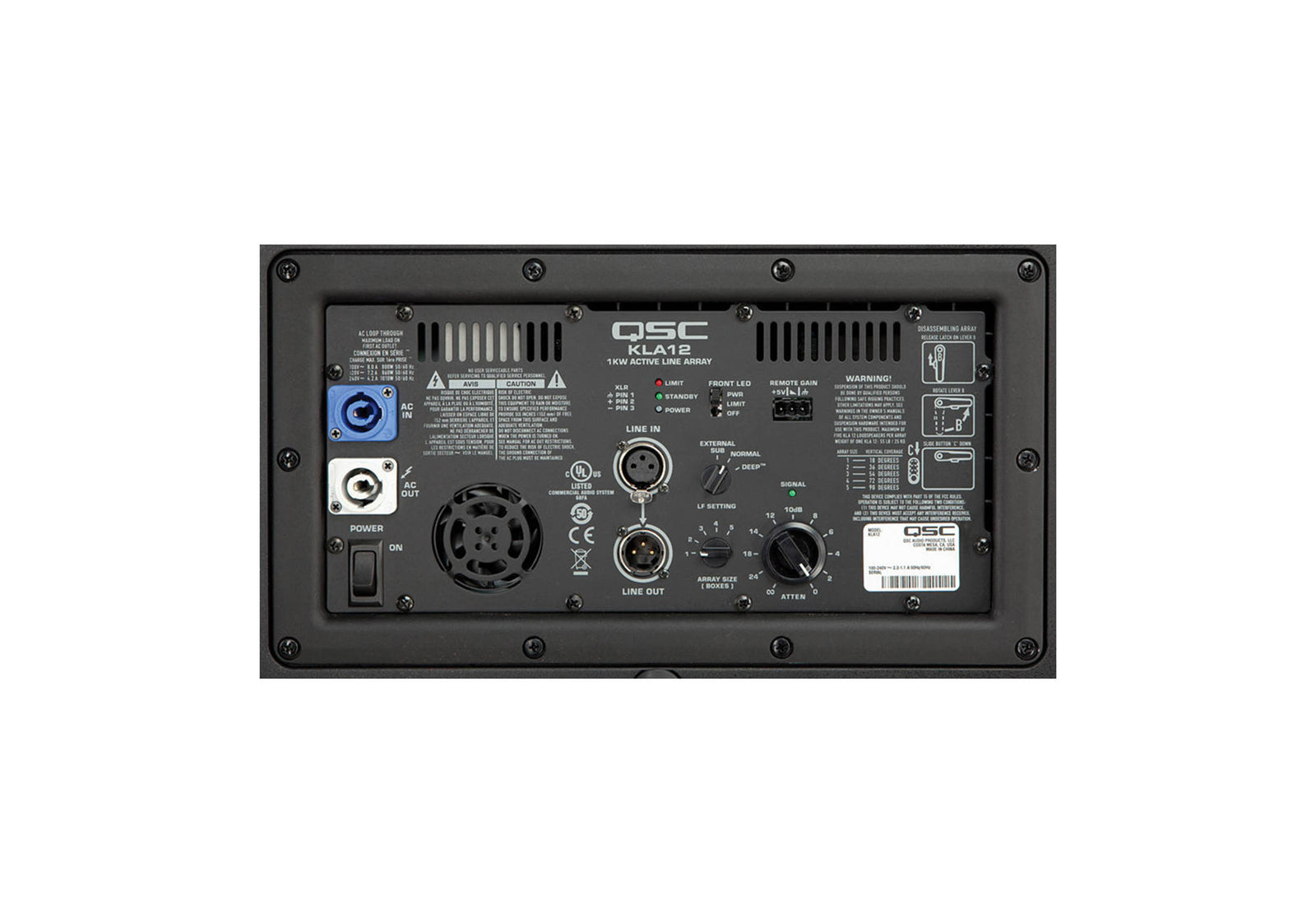 QSC KLA12-BK, 12" 2-Way Line Array Loudspeaker - Black by QSC