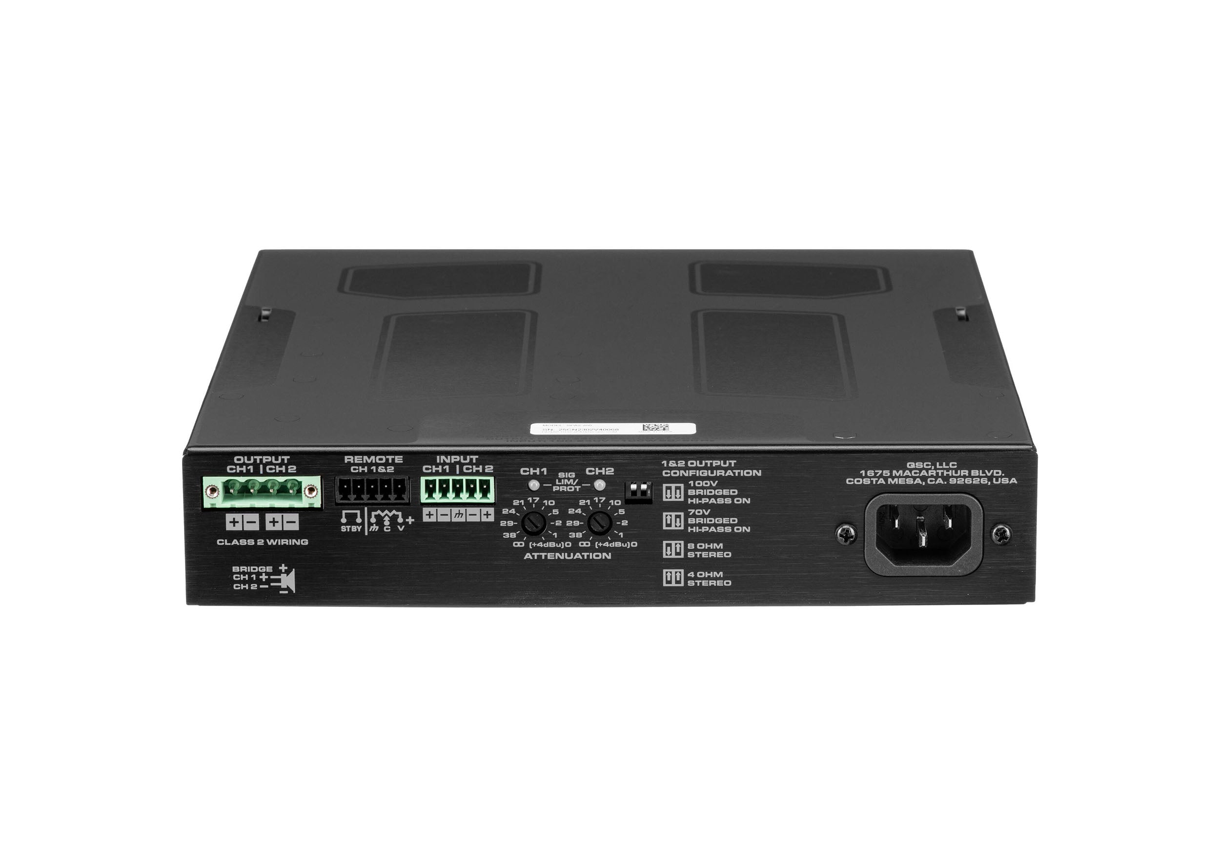 QSC SPA2-200, 2-Channel Power Amplifier - 200W by QSC