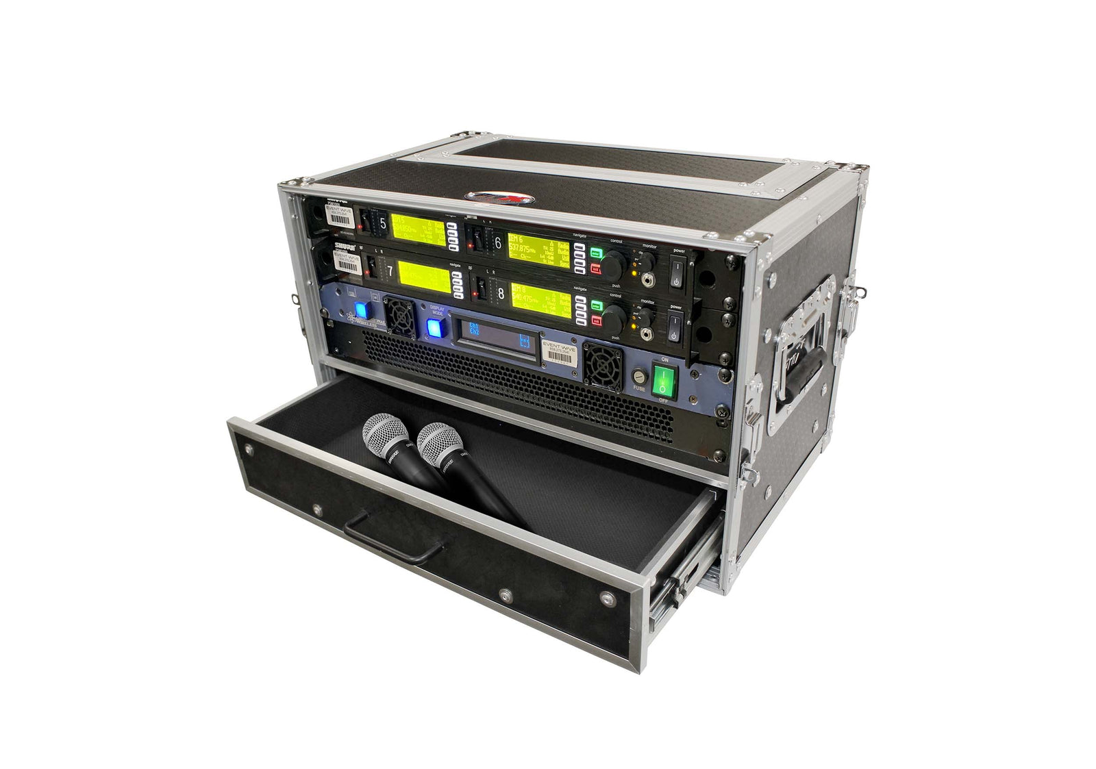 ProX XS-WM4U2DRMK2 12” DJ Flight Rack Case, Deep 4U With 2U Drawer by ProX Cases
