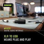 Shure SM7B + Shure MVX2U Bundle, Studio Vocal Recording Microphone with XLR to USB Connectivity by Shure