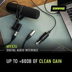 Shure SM7B + Shure MVX2U Bundle, Studio Vocal Recording Microphone with XLR to USB Connectivity by Shure