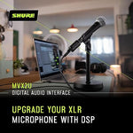 Shure SM7B + Shure MVX2U Bundle, Studio Vocal Recording Microphone with XLR to USB Connectivity by Shure