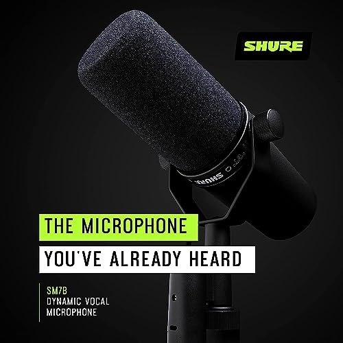 Shure SM7B + Shure MVX2U Bundle, Studio Vocal Recording Microphone with XLR to USB Connectivity by Shure